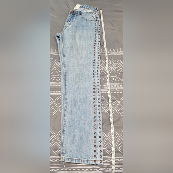 Oneteaspoon High Waisted Studded Awesome Baggies Jeans Size 26 - Picture 2 of 9